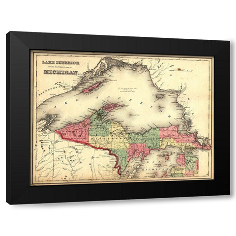 Upper Michigan Black Modern Wood Framed Art Print with Double Matting by Sproul, Dan