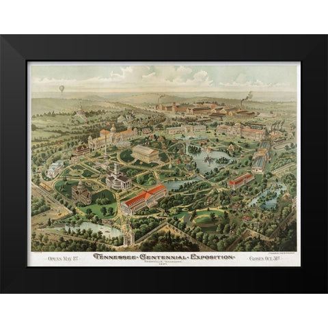 Tennessee Centennial Black Modern Wood Framed Art Print by Sproul, Dan