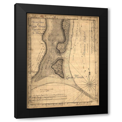 Cape Florida Black Modern Wood Framed Art Print with Double Matting by Sproul, Dan