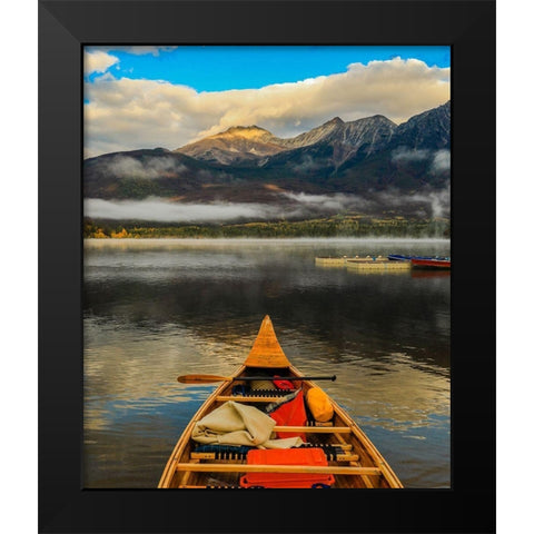 Canoe Black Modern Wood Framed Art Print by Sproul, Dan