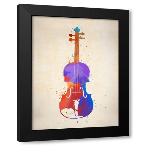 String I Cello Black Modern Wood Framed Art Print with Double Matting by Sproul, Dan