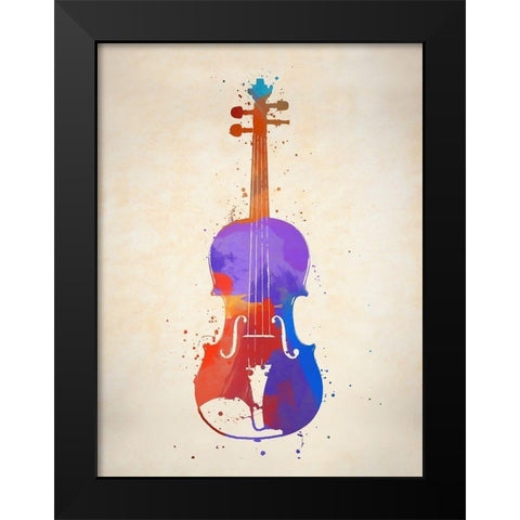 String I Cello Black Modern Wood Framed Art Print by Sproul, Dan