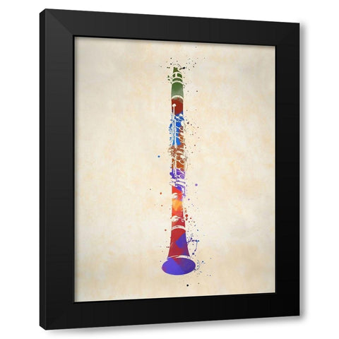 Clarinet Black Modern Wood Framed Art Print with Double Matting by Sproul, Dan