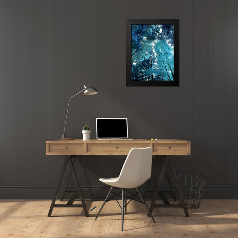 Blue Forest I Black Modern Wood Framed Art Print by Scott, Derek