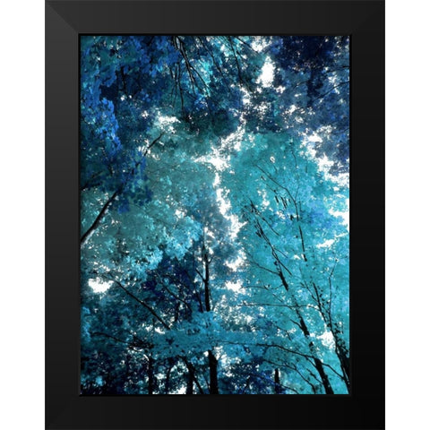 Blue Forest I Black Modern Wood Framed Art Print by Scott, Derek