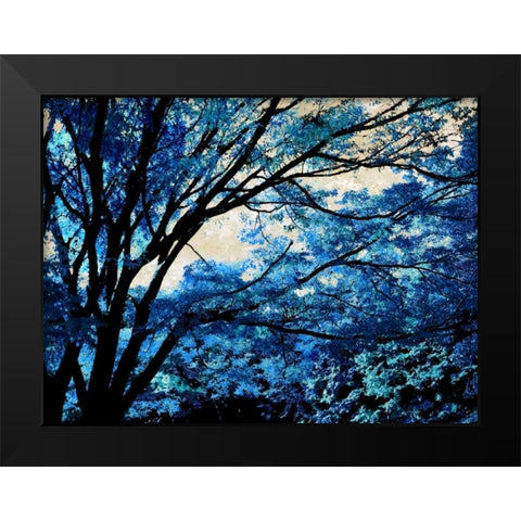 Blue Forest III Black Modern Wood Framed Art Print by Scott, Derek