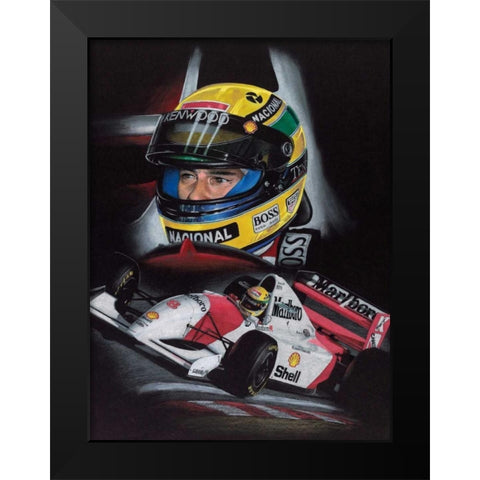 Senna Black Modern Wood Framed Art Print by Strothers, Todd