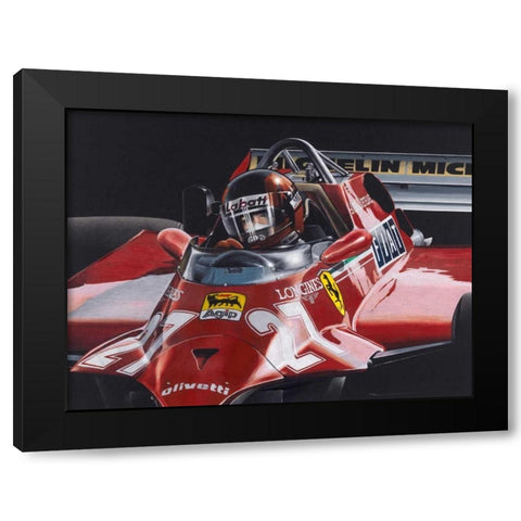 Villeneuve Black Modern Wood Framed Art Print with Double Matting by Strothers, Todd