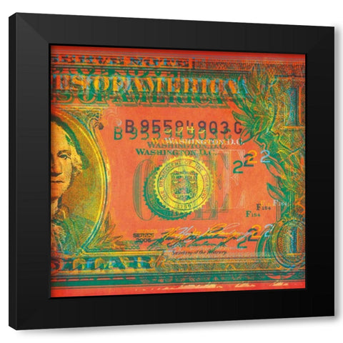 One Buck II Black Modern Wood Framed Art Print with Double Matting by Chambers, Dustin
