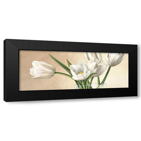 Vaso con tulipani bianchi Black Modern Wood Framed Art Print with Double Matting by Barberini, Eva