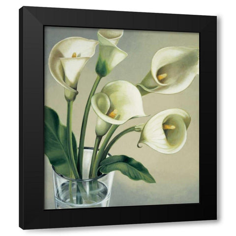 Calle in vaso Black Modern Wood Framed Art Print by Barberini, Eva