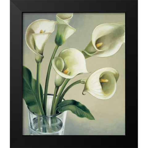 Calle in vaso Black Modern Wood Framed Art Print by Barberini, Eva