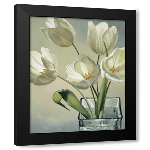 Tulipani in vaso Black Modern Wood Framed Art Print by Barberini, Eva