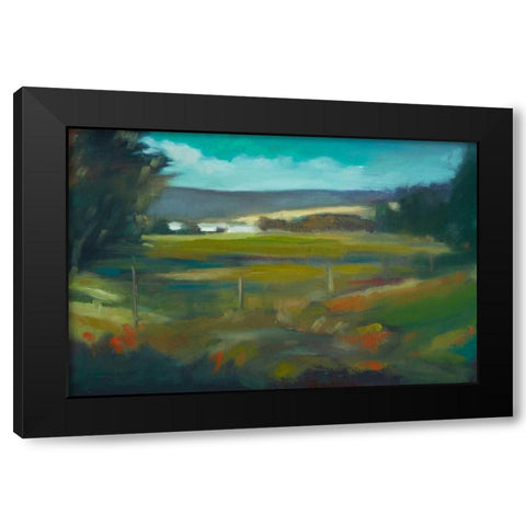Across the Valley Black Modern Wood Framed Art Print with Double Matting by Barbini, Eddie