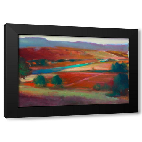 Valley View I Black Modern Wood Framed Art Print with Double Matting by Barbini, Eddie