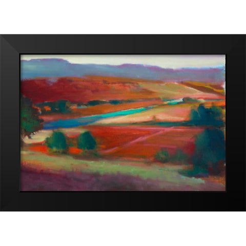 Valley View I Black Modern Wood Framed Art Print by Barbini, Eddie