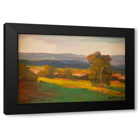 Hillside Hideaway Black Modern Wood Framed Art Print with Double Matting by Barbini, Eddie