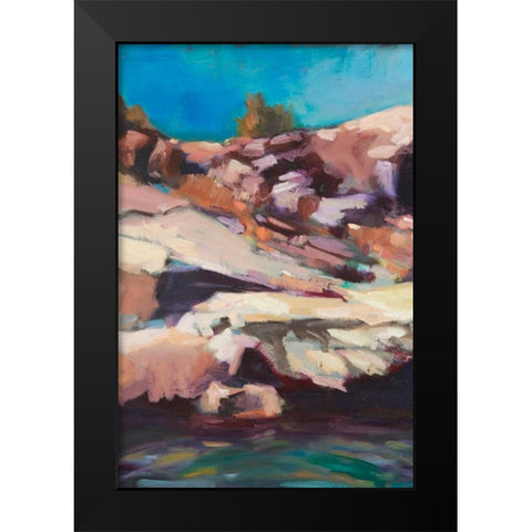 Rugged Shore Black Modern Wood Framed Art Print by Barbini, Eddie