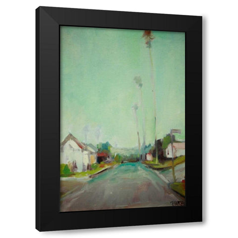 Through the Neighborhood Black Modern Wood Framed Art Print with Double Matting by Barbini, Eddie
