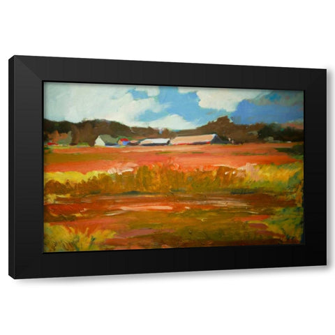 In the Fields Black Modern Wood Framed Art Print with Double Matting by Barbini, Eddie