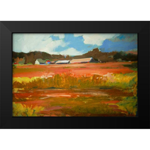 In the Fields Black Modern Wood Framed Art Print by Barbini, Eddie