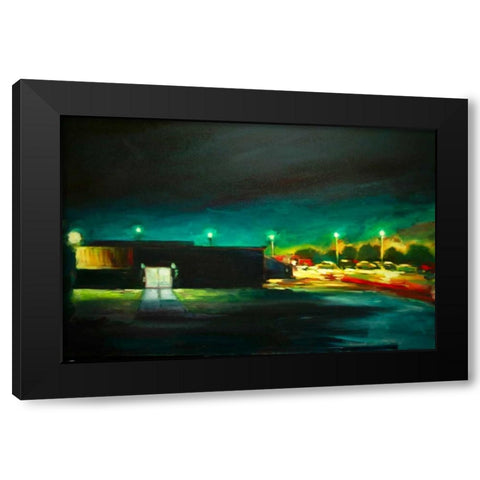 Night Time Black Modern Wood Framed Art Print with Double Matting by Barbini, Eddie