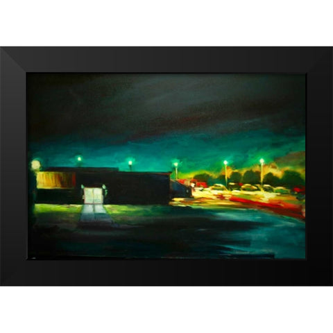 Night Time Black Modern Wood Framed Art Print by Barbini, Eddie