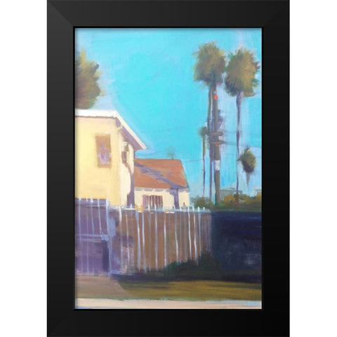 Palms and Shadows Black Modern Wood Framed Art Print by Barbini, Eddie
