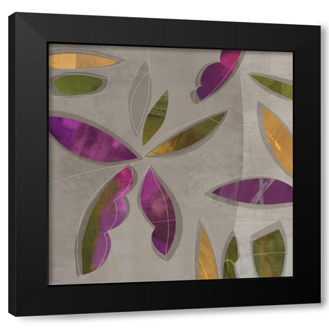 Dance II Black Modern Wood Framed Art Print with Double Matting by Baker, Elena