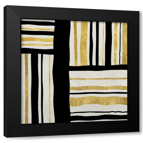 Gilded Groove II Black Modern Wood Framed Art Print by Roberts, Ellie