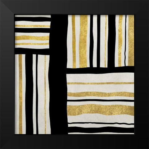 Gilded Groove II Black Modern Wood Framed Art Print by Roberts, Ellie