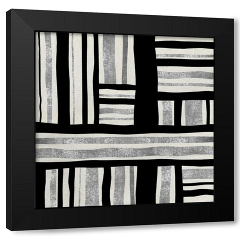 Silver Groove II Black Modern Wood Framed Art Print by Roberts, Ellie