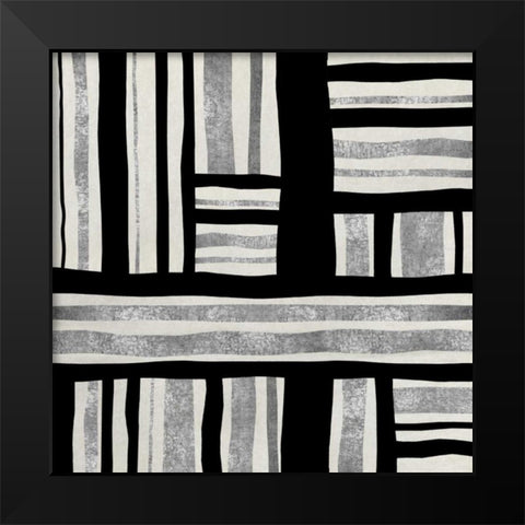 Silver Groove II Black Modern Wood Framed Art Print by Roberts, Ellie