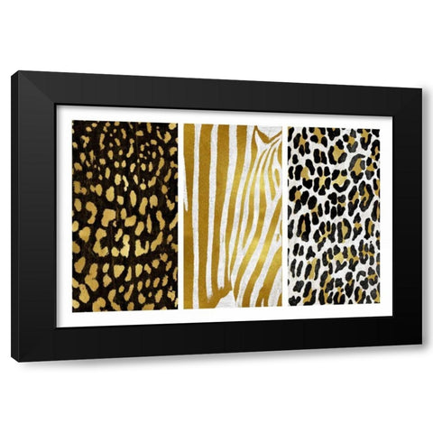 Wild Trio I Black Modern Wood Framed Art Print with Double Matting by Roberts, Ellie