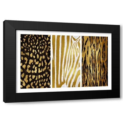 Wild Trio II Black Modern Wood Framed Art Print with Double Matting by Roberts, Ellie