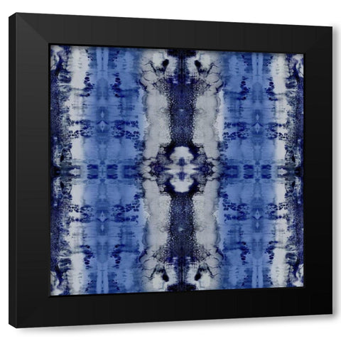 Patterns in Indigo Black Modern Wood Framed Art Print with Double Matting by Roberts, Ellie