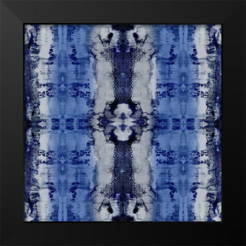 Patterns in Indigo Black Modern Wood Framed Art Print by Roberts, Ellie