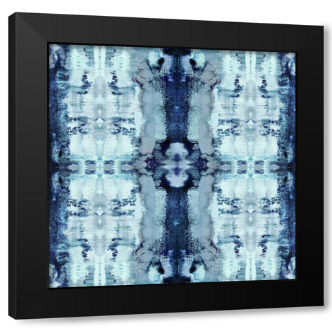 Patterns in Blue Black Modern Wood Framed Art Print with Double Matting by Roberts, Ellie