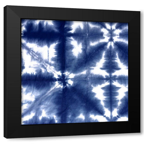 Shibori II Black Modern Wood Framed Art Print with Double Matting by Roberts, Ellie