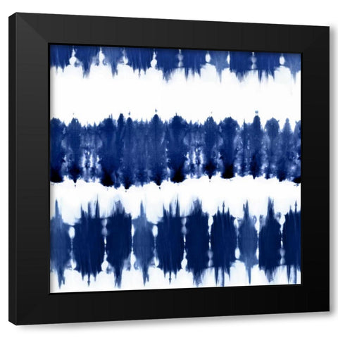 Shibori VI Black Modern Wood Framed Art Print with Double Matting by Roberts, Ellie
