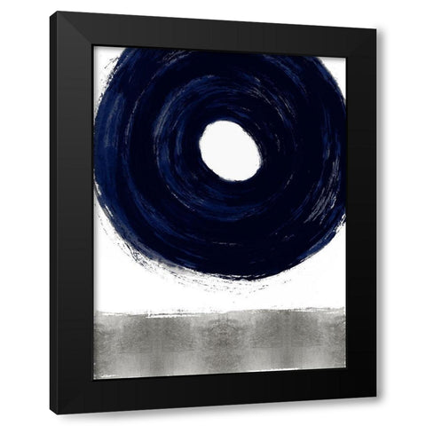 Glide Blue I Black Modern Wood Framed Art Print by Roberts, Ellie