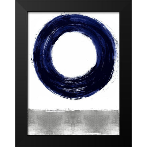 Gravitate Blue I Black Modern Wood Framed Art Print by Roberts, Ellie
