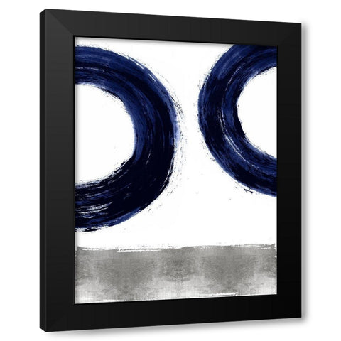 Gravitate Blue II Black Modern Wood Framed Art Print by Roberts, Ellie