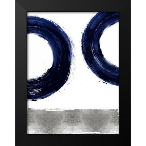 Gravitate Blue II Black Modern Wood Framed Art Print by Roberts, Ellie