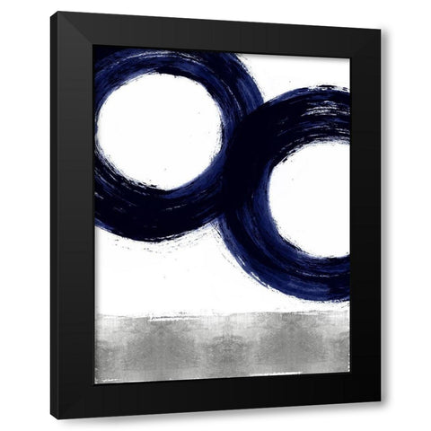Gravitate Blue III Black Modern Wood Framed Art Print by Roberts, Ellie