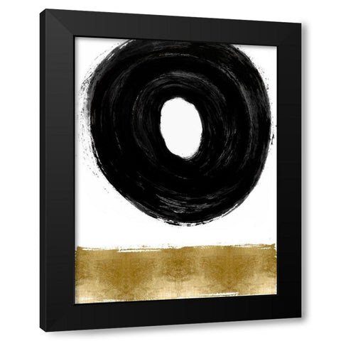 Glide Black and Gold II Black Modern Wood Framed Art Print with Double Matting by Roberts, Ellie