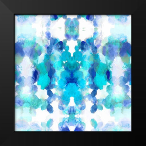 Focal Point Blue Black Modern Wood Framed Art Print by Blake, Madeline
