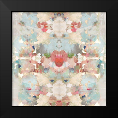 Resonate Pink and Blue Black Modern Wood Framed Art Print by Blake, Madeline