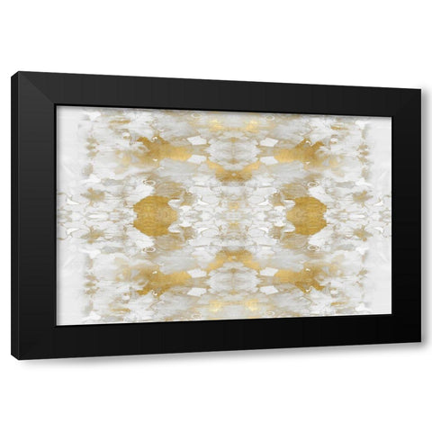 Reflections in Gold V Black Modern Wood Framed Art Print with Double Matting by Blake, Madeline
