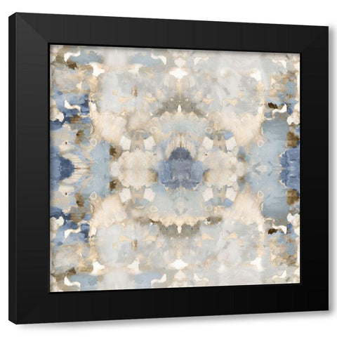 Harmony Blue and Brown III Black Modern Wood Framed Art Print with Double Matting by Blake, Madeline